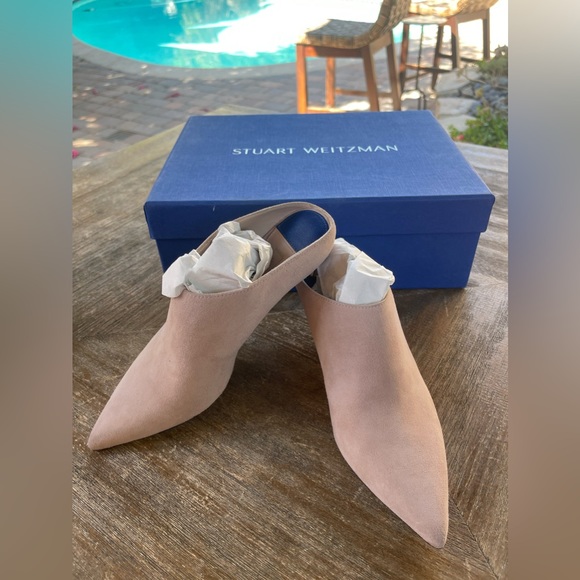 Stuart Weitzman Shoes - Stuart Weitzman  Suede Mira Mules